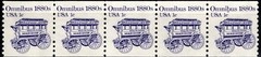 USA 1983 1¢ OMNIBUS 1880s STAGECOAH TRANSPORTATION SERIES STRIP OF 5 STAMPS MNH
