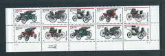 USA SC # 3023 Antique cars . Block Of 10 Plate Number . MNH