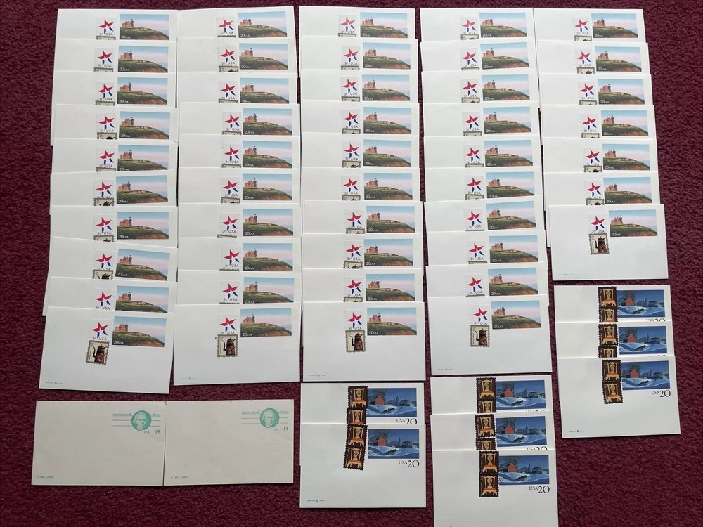 USPS Postcards With Older Stamps Uncanceled Vintage $15.84 FV Big Lot 👀