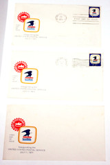 First Day of Issue US Mail Inaugurating the Post Office Cancelled Stamp Envelope