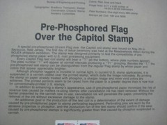 22 Cent Pre-Phosphored Flag Over The Capitol USA Stamps on Info Sheet 1987