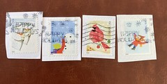 US stamps Winter Fun Sc 4937-40, 2014 Set of 4, used on paper