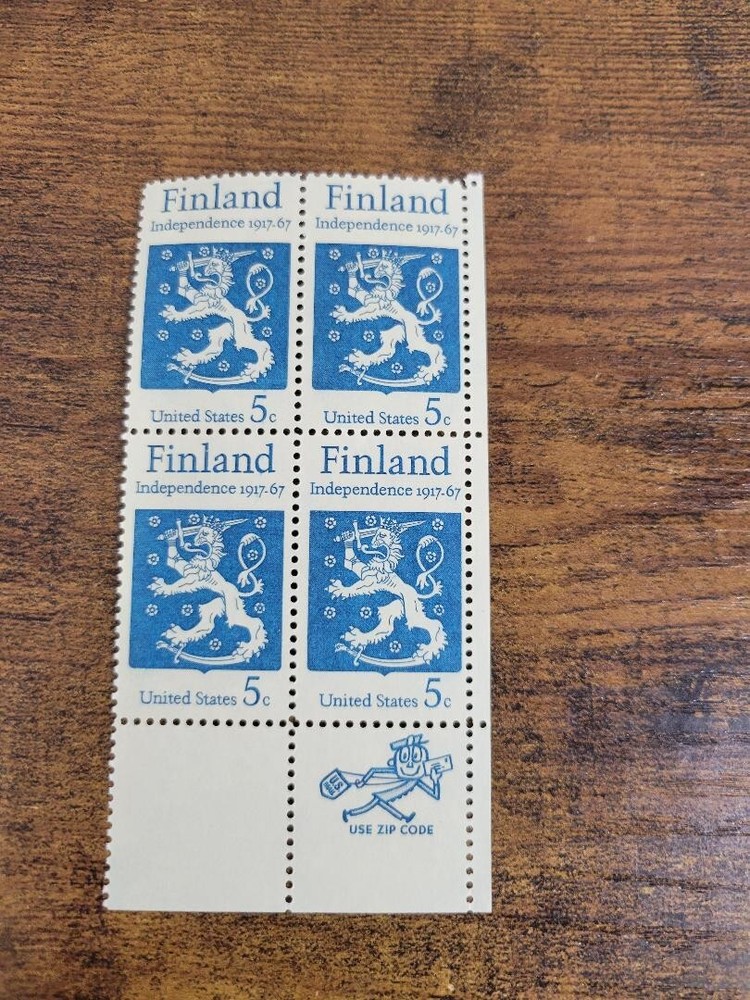 USPS Finland Independence 1917-1967 5 Cent Stamps