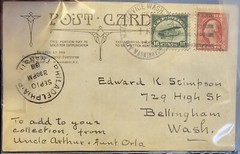 1918 Postcard 16 cent Jenny Stamp issued 1918