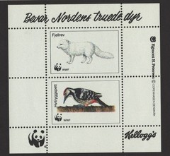 Denmark Cinderella Sheets WWF Kelloggs 1987 Conserve Nordic Endangered Animals