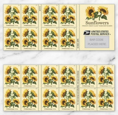 Sunflowers 2026 (2 Books of 20) Flowers First-Class Mail Forever Postage Stamps