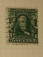 Benjamin Franklin Stamp 1¢ denomination