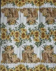 TWO Paper Dinner Decoupage Art Craft Napkins -highland Cow- /sunflowers