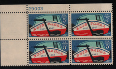1967 5c Erie Canal Block of Four Scott #1325 ST239