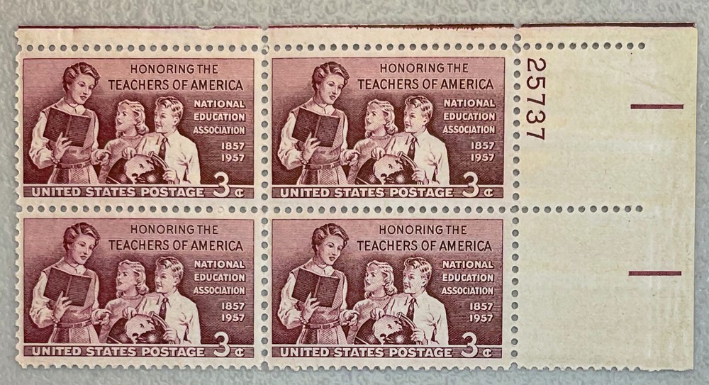 US Stamps Scott # 1093 Teachers Plate Block MNH