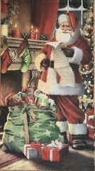 ThreeIndividual paper dinner Decoupage napkins Santa Claus Toys Trees Christmas