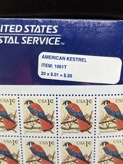 American Kestrel Block of 20, One Cent, 1995 in Original Package