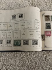 Vintage 1930s U.S. Stamp Album – 1893 Columbians, Prexies, Airmail & Philippines