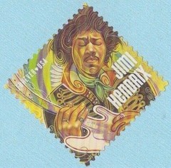 JIMI HENDRIX STAMP ROCK GUITARIST 2014 USPS SELF ADHESIVE FOREVER STAMP MUSICIAN